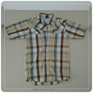ARCHANGEL PLAID SHORT SLEEVE COLLAR SHIRT